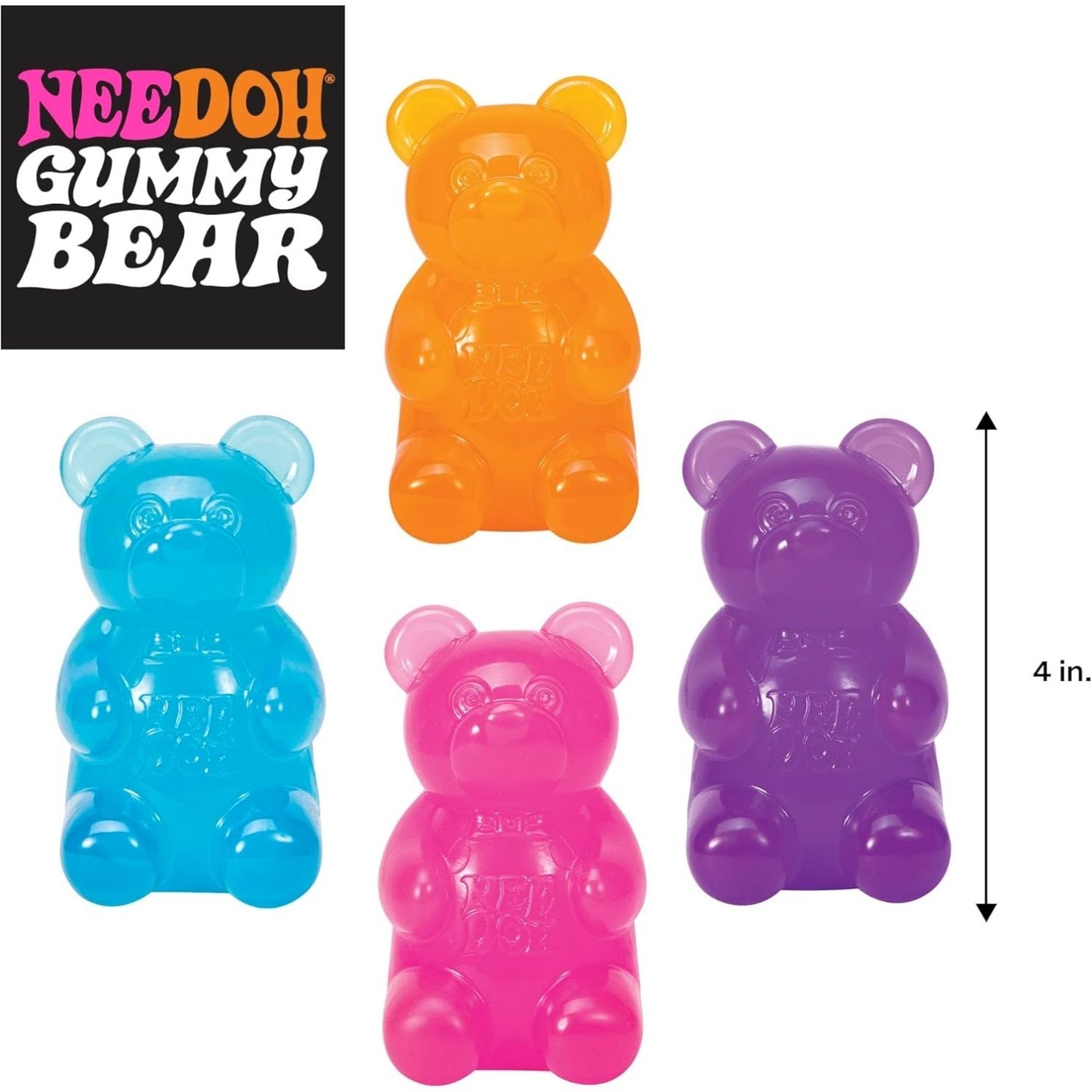 NeeDoh Gummy Bear – Jelly Sensory Toy – 3.5″ - Image 5