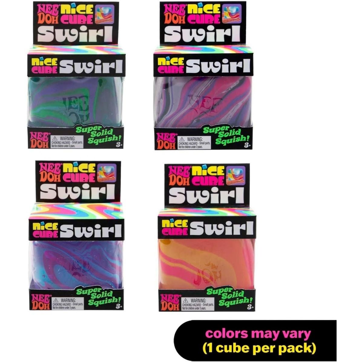NeeDoh Nice Cube Swirl – Solid Squish – Assorted - Image 2
