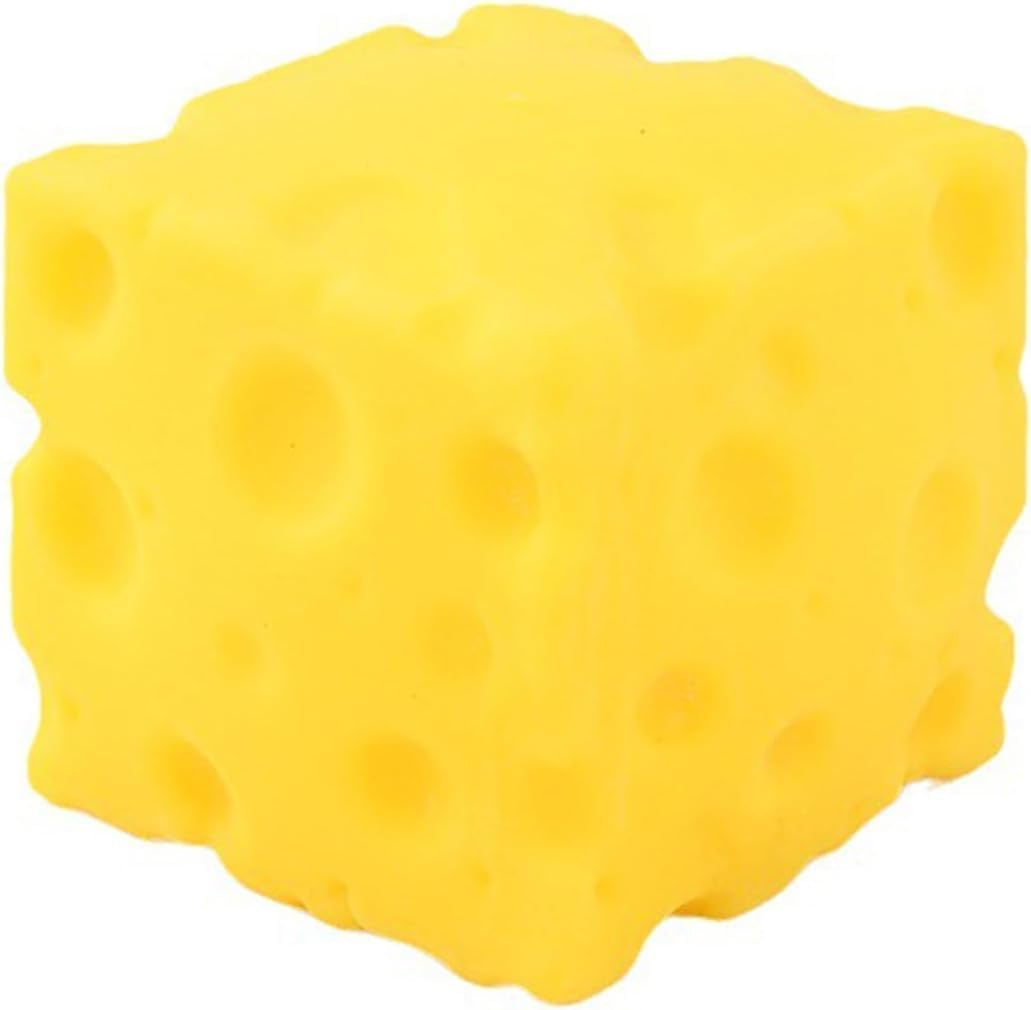 ?Yellow Cheese Squeeze Toy.Soft Novelty Toy. Rebounding Sensory.Help for Relax.Focus. Sensory Cheese for & Adults. Food Theme Cheese Cubes Squishy Toys.Stress Balls for Adults (?Yellow 1)