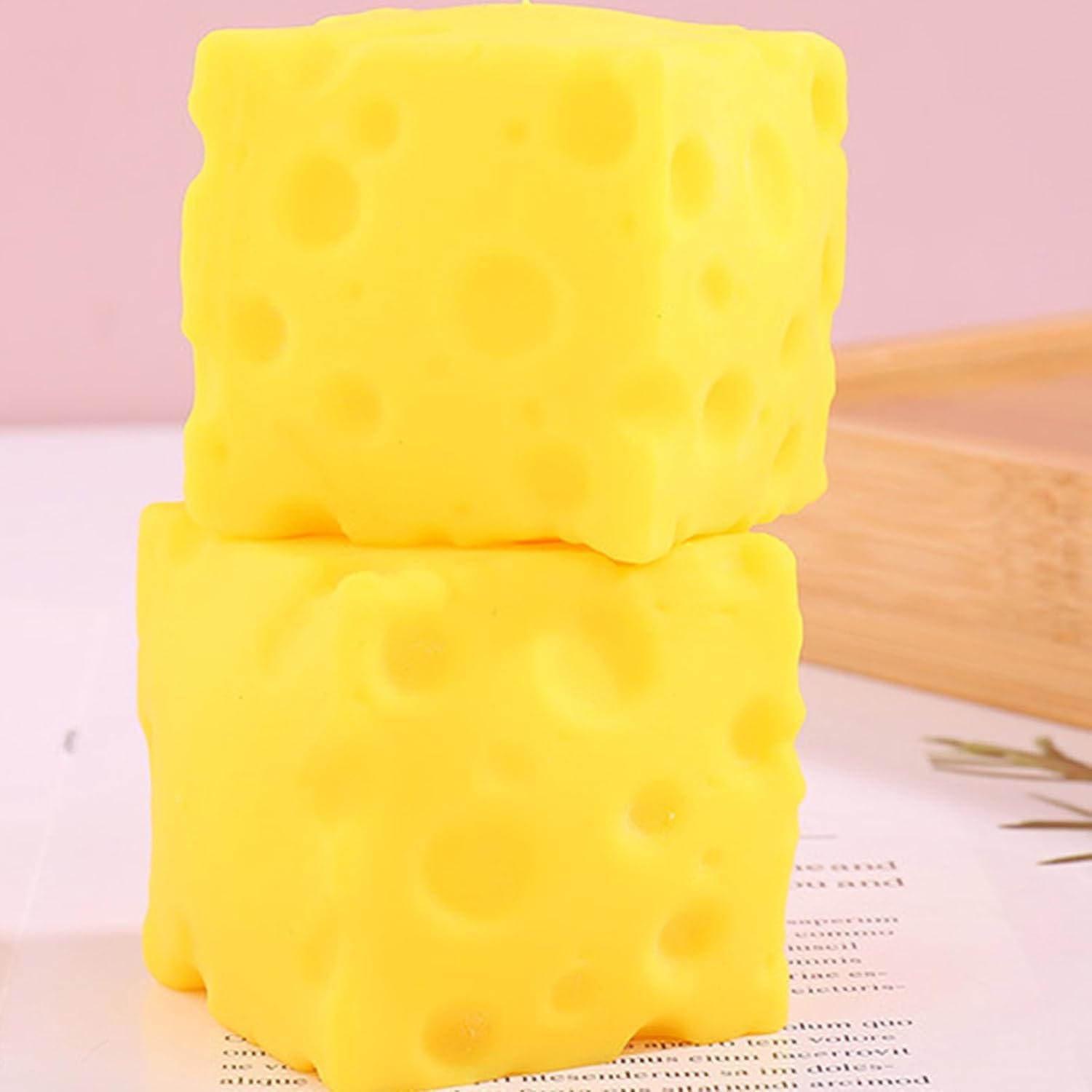 ?Yellow Cheese Squeeze Toy.Soft Novelty Toy. Rebounding Sensory.Help for Relax.Focus. Sensory Cheese for & Adults. Food Theme Cheese Cubes Squishy Toys.Stress Balls for Adults (?Yellow 1) - Image 4