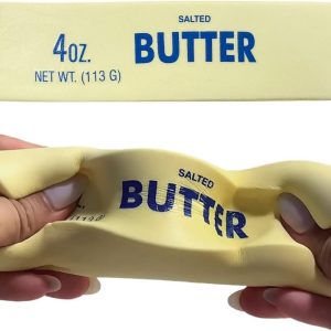 Slow Rebound Cute Butter Squeeze Stress Balls. 2026 New Squeeze Ball Realistic Butter Stick Soft Squeeze Toys. Upgrade Stress Relief Fidget Toys Wet Slow Rebound Stress Relief Toy (1. Yellow) (1Pcs)