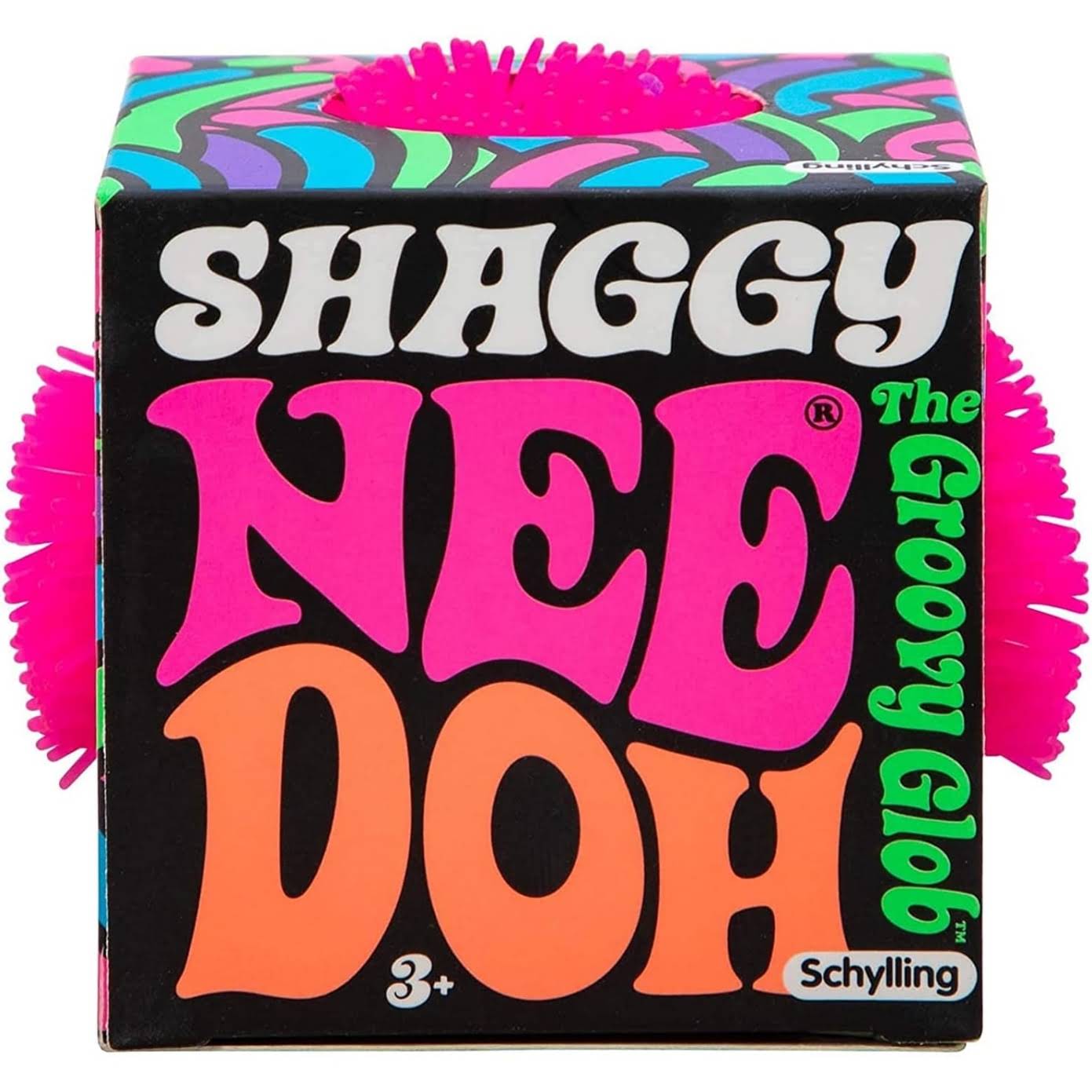 NeeDoh Shaggy Ball – Neon Squishy – 3 Pack - Image 2