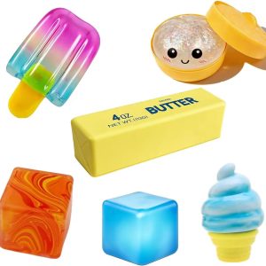 Slow Rising Squishy Toy Set. Sensory Stress-Relief Soft Silicone Toys. Soft and Bouncy Stress-Relief Toys. Anxiety Relief. Cute Soft Silicone Toys. Party Favors