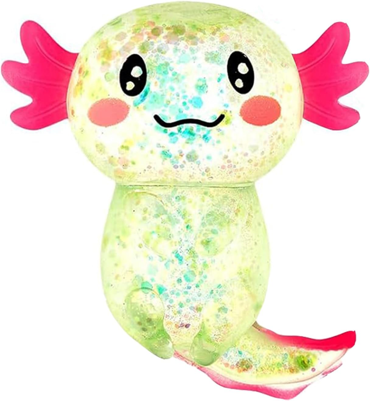 Sezua Squishy Fidget Stress Ball - Taba Squishies Squeeze Sensory Axolotl Toys. Axolotl Squishy Sugar Stress Ball Toys for Adults Kid. Glitter Salamander Gift for Party Birthday Christmas