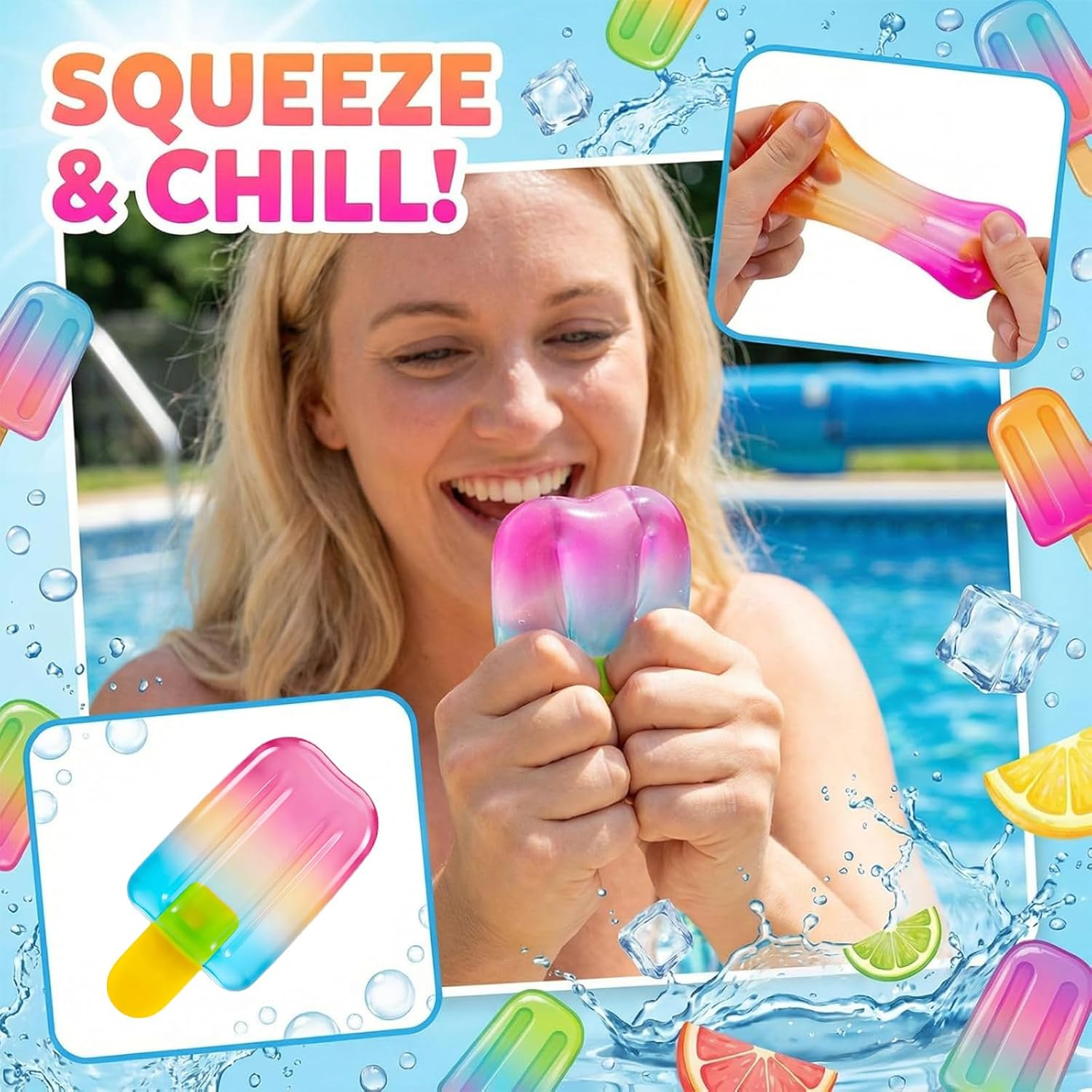Ice Cream Squeeze Squishy.Summer Party Favors for Kids Adults.Soft Sensory Fidget Toy for Stress & Anxiety Relief.Birthday Gift & Classroom Rewards - Image 6