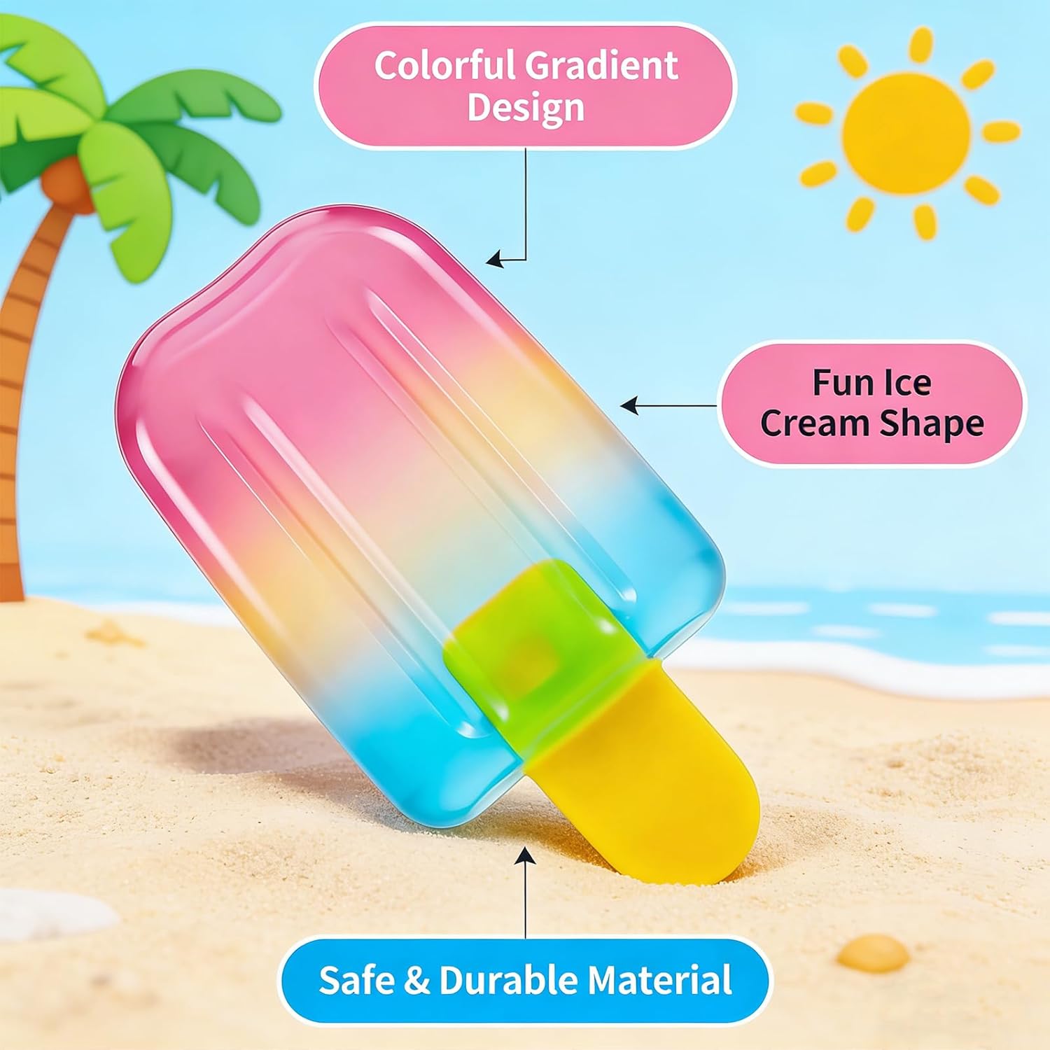 Ice Cream Squeeze Squishy.Summer Party Favors for Kids Adults.Soft Sensory Fidget Toy for Stress & Anxiety Relief.Birthday Gift & Classroom Rewards - Image 4