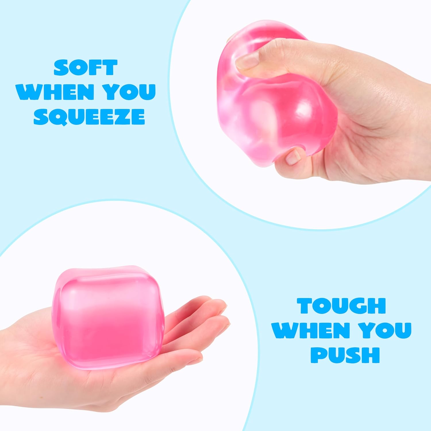 JOYIN 4 Pack Stress Cube. 2'' High Density Cube Fidget Toy. Stress Relief with Slow Rising Sensory Squishy Toys for Kids Adults. Birthday Gifts. Party Favors. Classroom Prizes for Boys Girls - Image 2