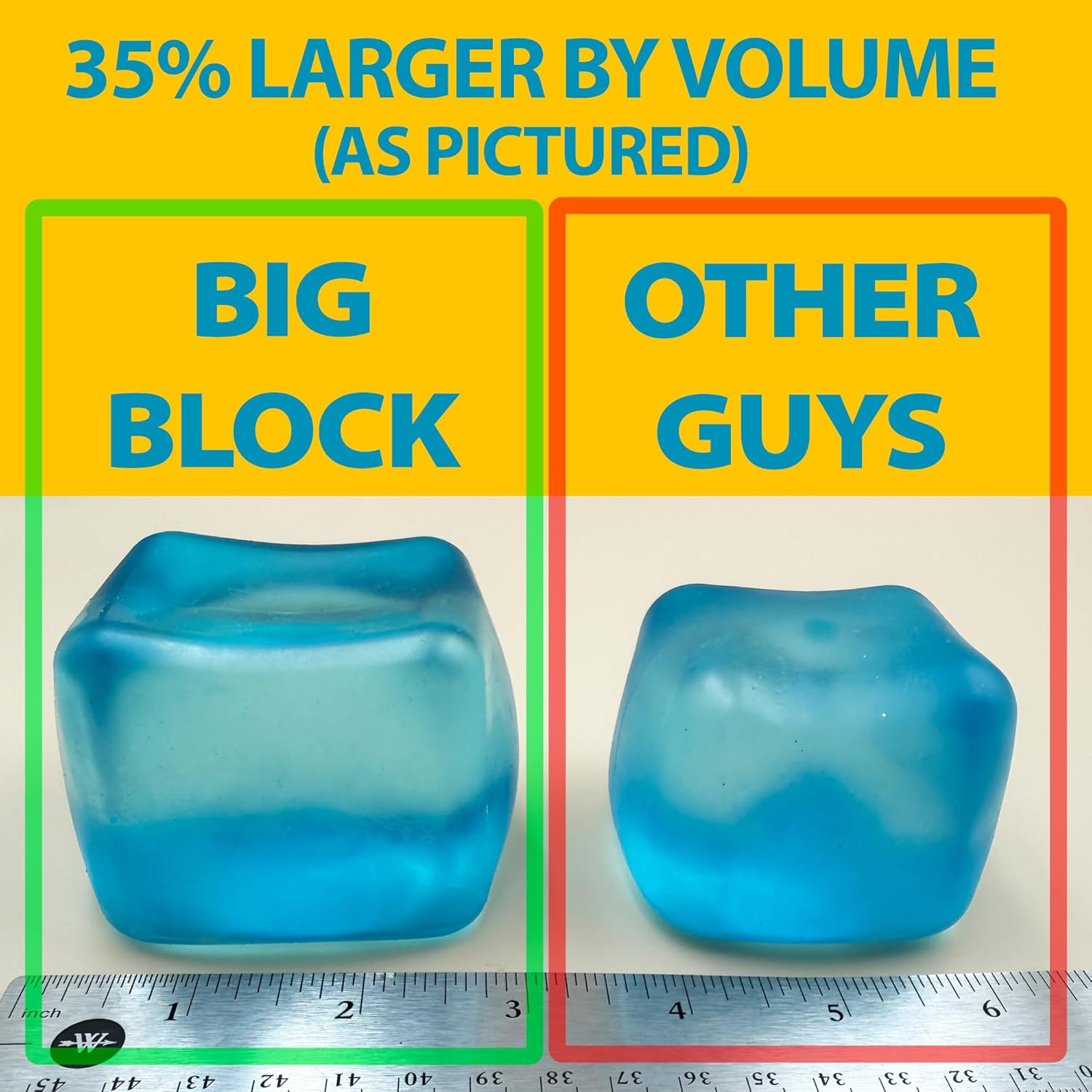 Premium Big Block Squeez'M Cube ?C 35% Larger Than The Standard Squishy Cube. Toy for Kids & Adults - Sensory Fidget for Stress Relief. Focus & Play ?C Colorful. Durable. Gift-Ready ?C ASTM Certified 3+ - Image 3