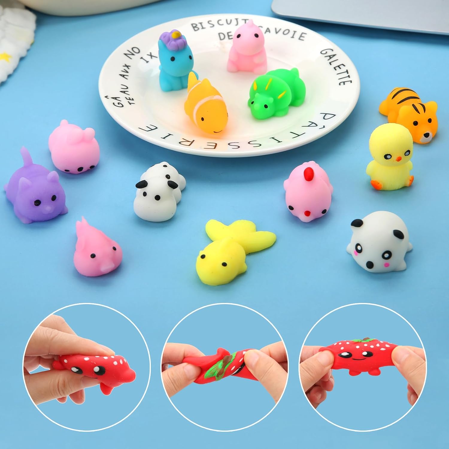 30 Pack Squishy Toys. Kawaii Squishies Party Favors for Kids 4-8 8-12 Treasure Box Toys for Classroom Birthday Xmas Gifts Goodie Bag Mini Animals Mochi Squishy Stress Relief Sensory Toys Random - Image 4