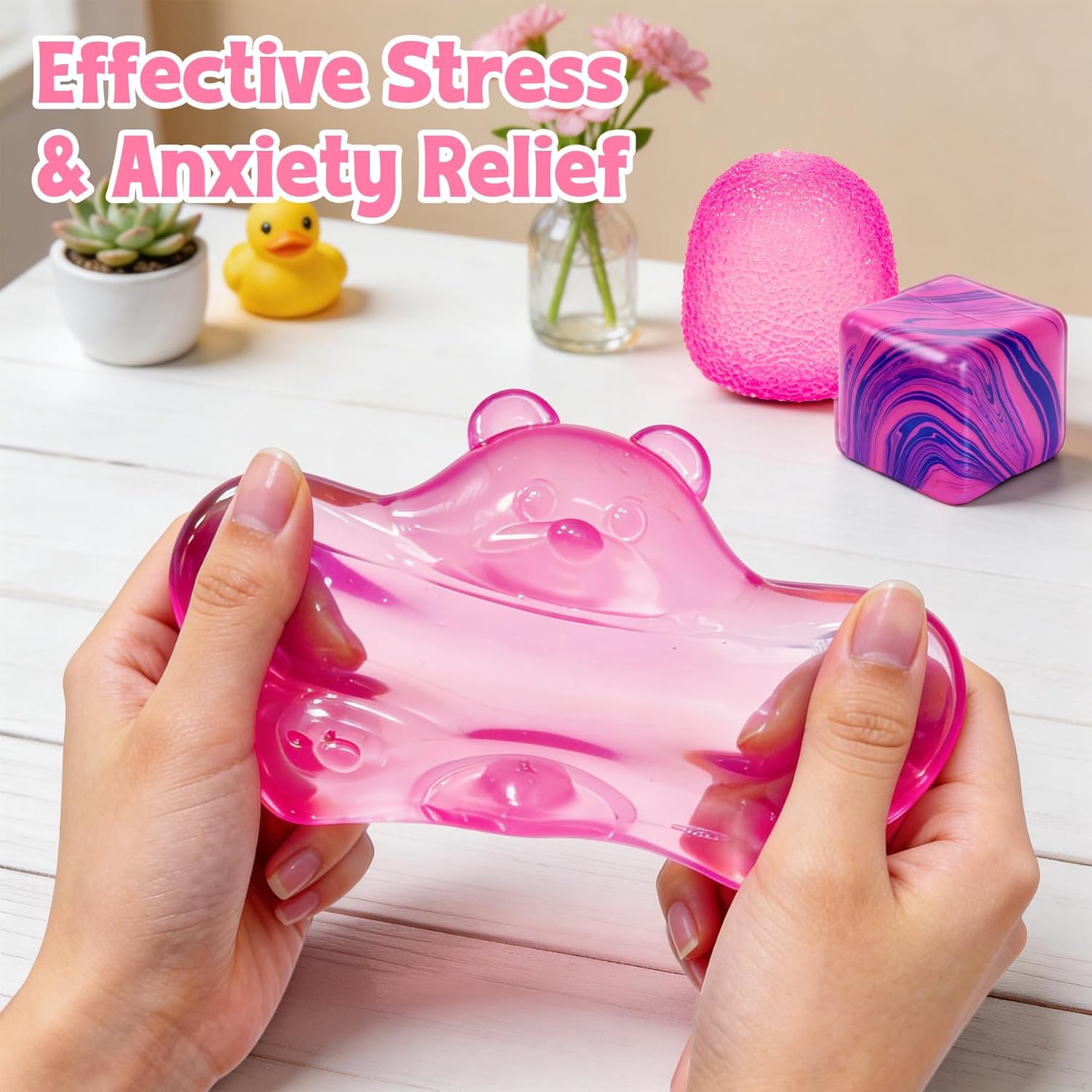 3Pcs Taba Squishies Fidget Toys. Stress Balls for Kids and Adults. Squishies Stress Cube. Sensory Toys for Kids with Autism. Fidgets for Classroom Prize. Birthday Gifts Party Favors(Random Color) - Image 3