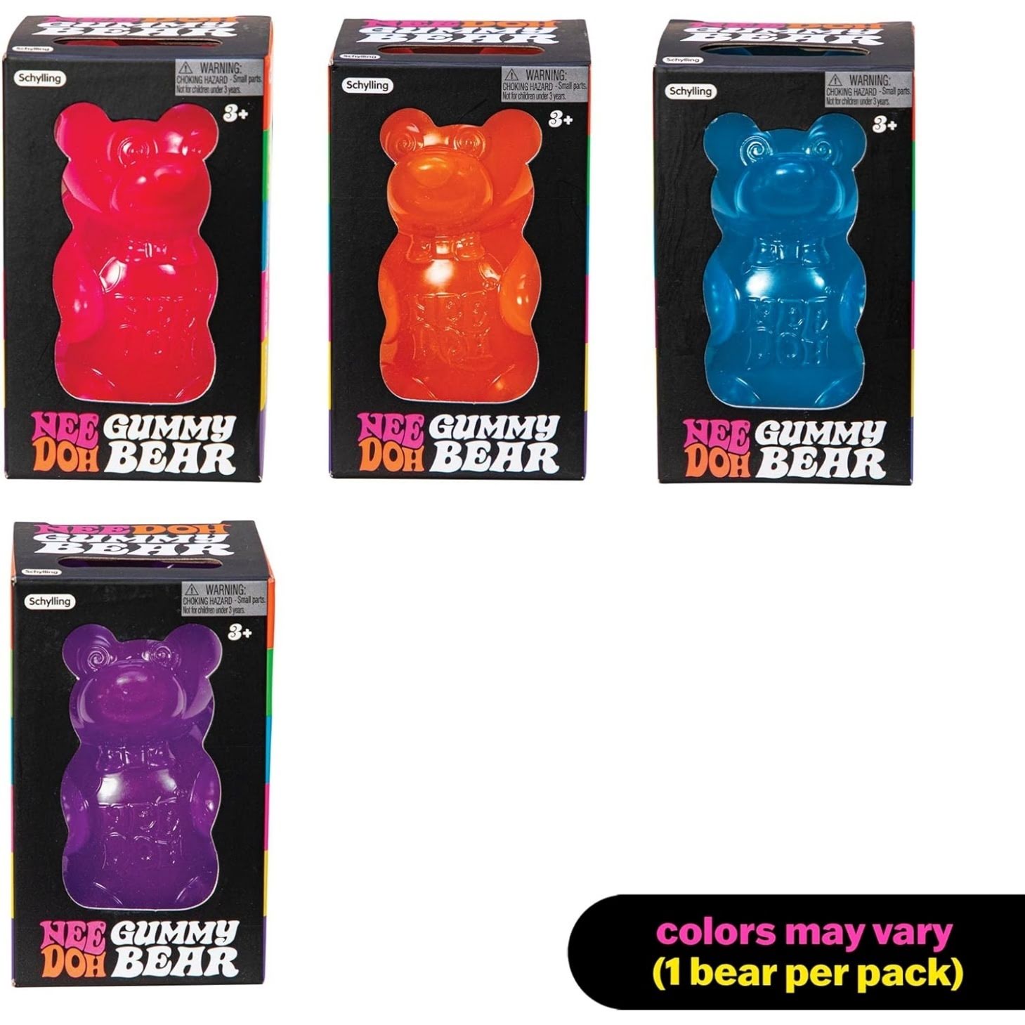 NeeDoh Gummy Bear – Jelly Sensory Toy – 3.5″ - Image 2