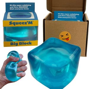 Premium Big Block Squeez'M Cube ?C 35% Larger Than The Standard Squishy Cube. Toy for Kids & Adults - Sensory Fidget for Stress Relief. Focus & Play ?C Colorful. Durable. Gift-Ready ?C ASTM Certified 3+