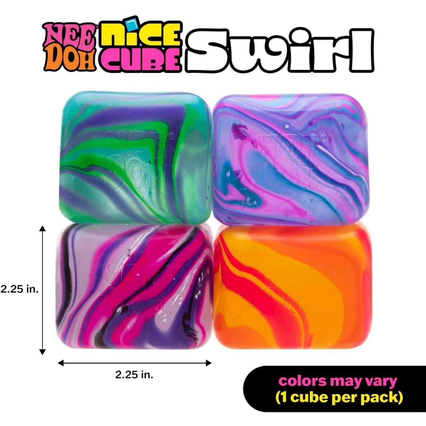 NeeDoh Nice Cube Swirl – Solid Squish – Assorted - Image 5